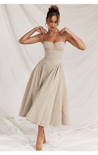 Luvia — Vestido midi con golas