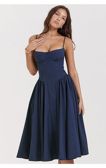 Luvia — Vestido midi con golas