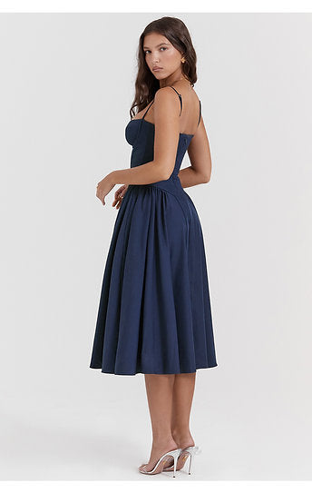 Luvia — Vestido midi con golas