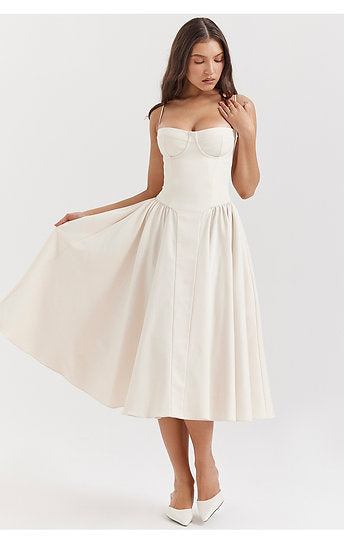 Luvia — Vestido midi con golas