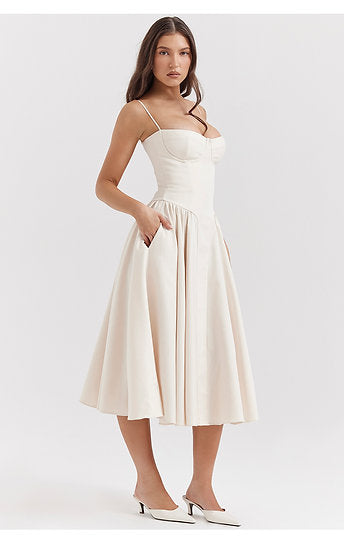 Luvia — Vestido midi con golas