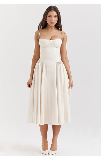 Luvia — Vestido midi con golas