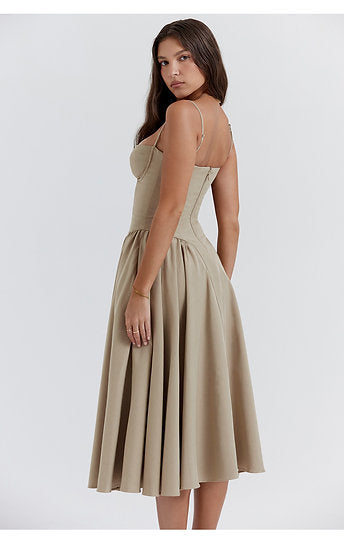 Luvia — Vestido midi con golas
