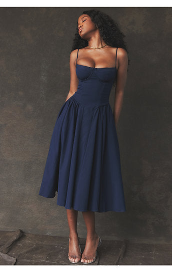 Luvia — Vestido midi con golas