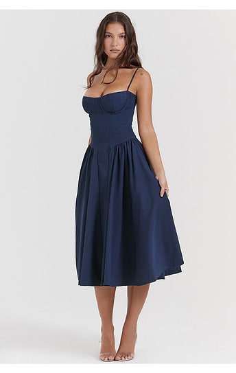 Luvia — Vestido midi con golas