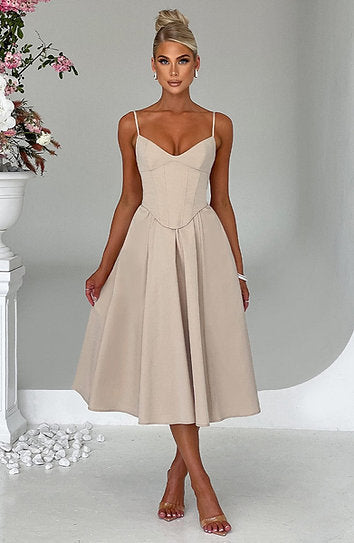 Marcelline — Vestido midi corset