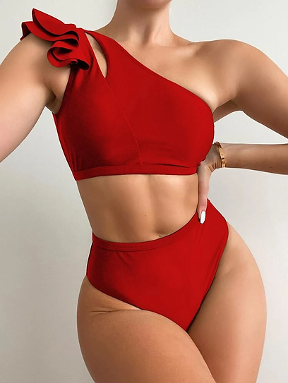 Marissa — Bikini medio lado con volantes