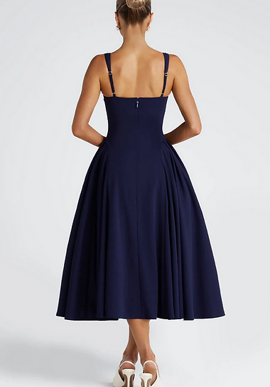 Mathilda — Vestido midi con volantes