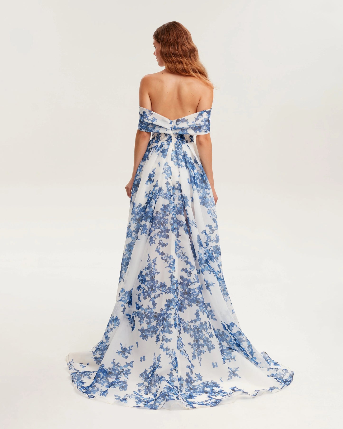 Milana — Vestido maxi mangas caídas