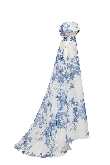 Milana — Vestido maxi mangas caídas