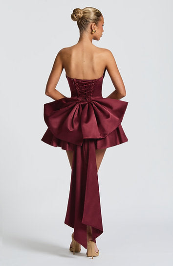 Nessa — Vestido mini corset con moño