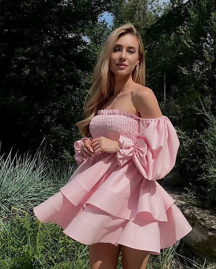Noemí — Vestido mini con volantes