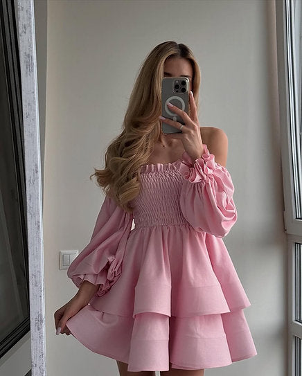 Noemí — Vestido mini con volantes