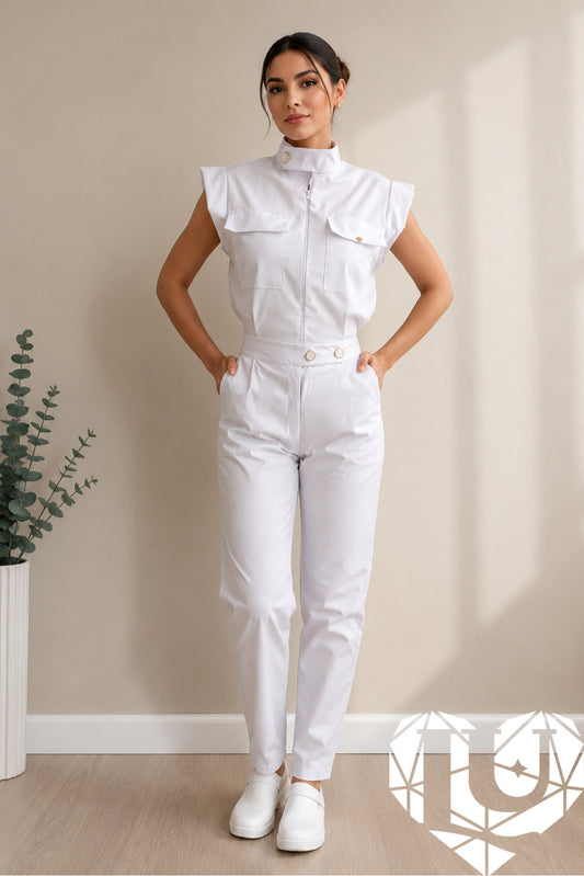 Noreen — Uniforme enterizo con pantalón encauchado