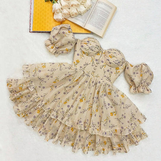 Odette — Vestido mini con volantes