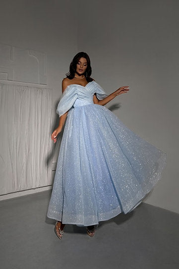 Olivia — Vestido maxi corset mangas caídas