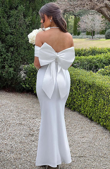 Regina — Vestido maxi con moño