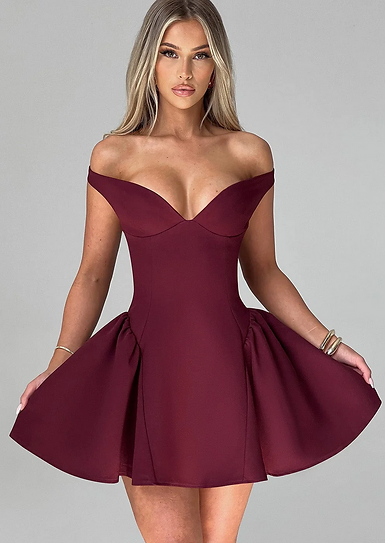 Sally — Vestido mini con volantes