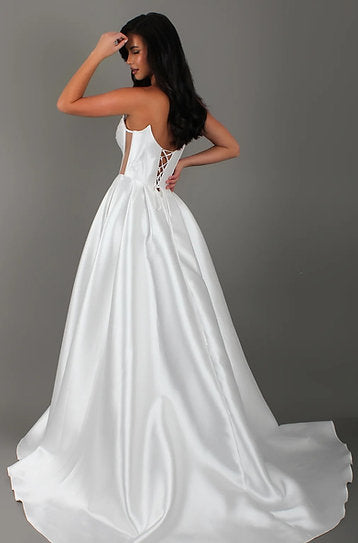 Scarlett — Vestido maxi corset con abertura