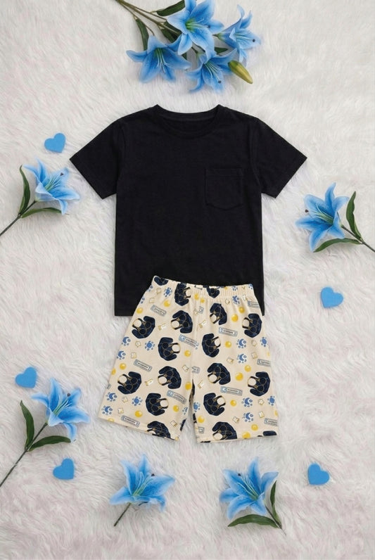 Set de pijama: bermuda y camisa