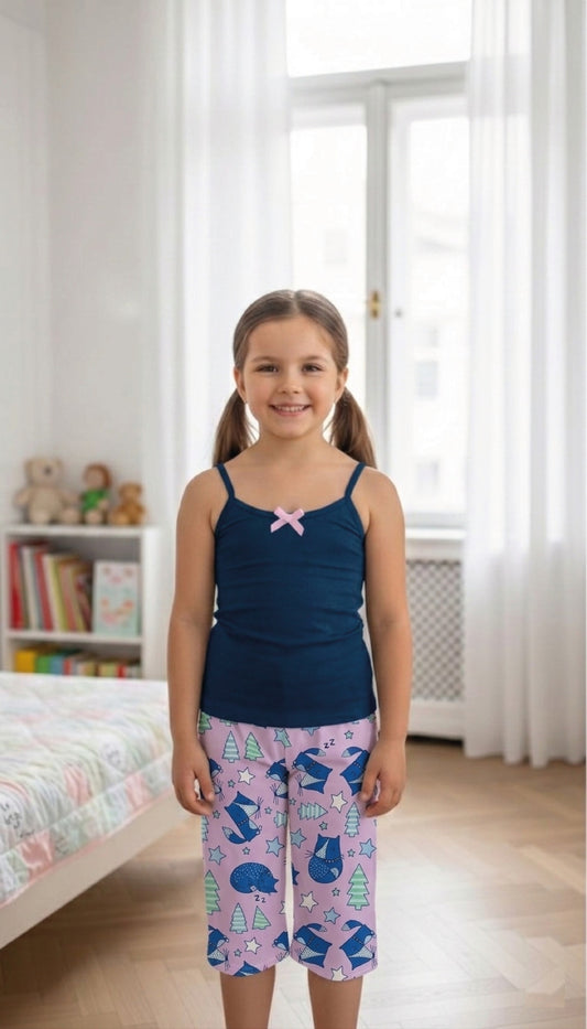 Set de pijama: capri y top de tiras