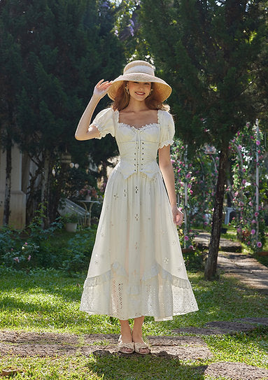 Sunny — Vestido midi corset con lazos