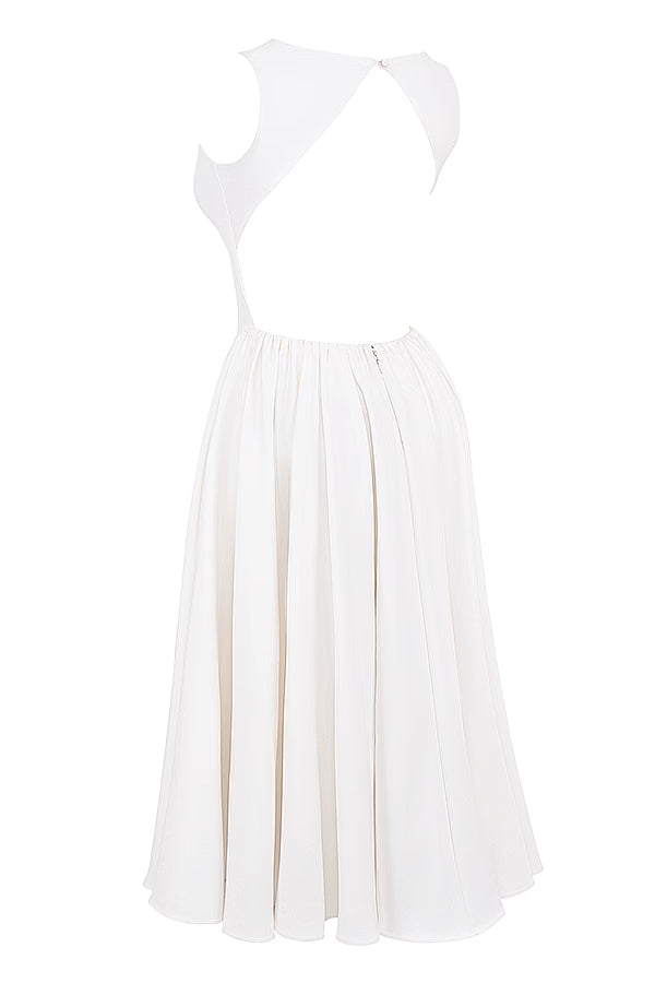 Susana — Vestido midi con espalda descubierta