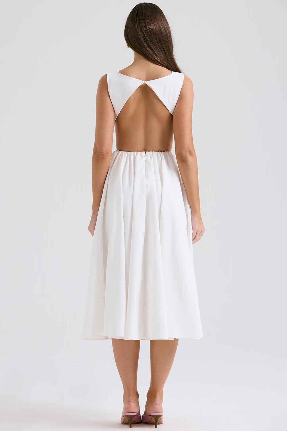 Susana — Vestido midi con espalda descubierta