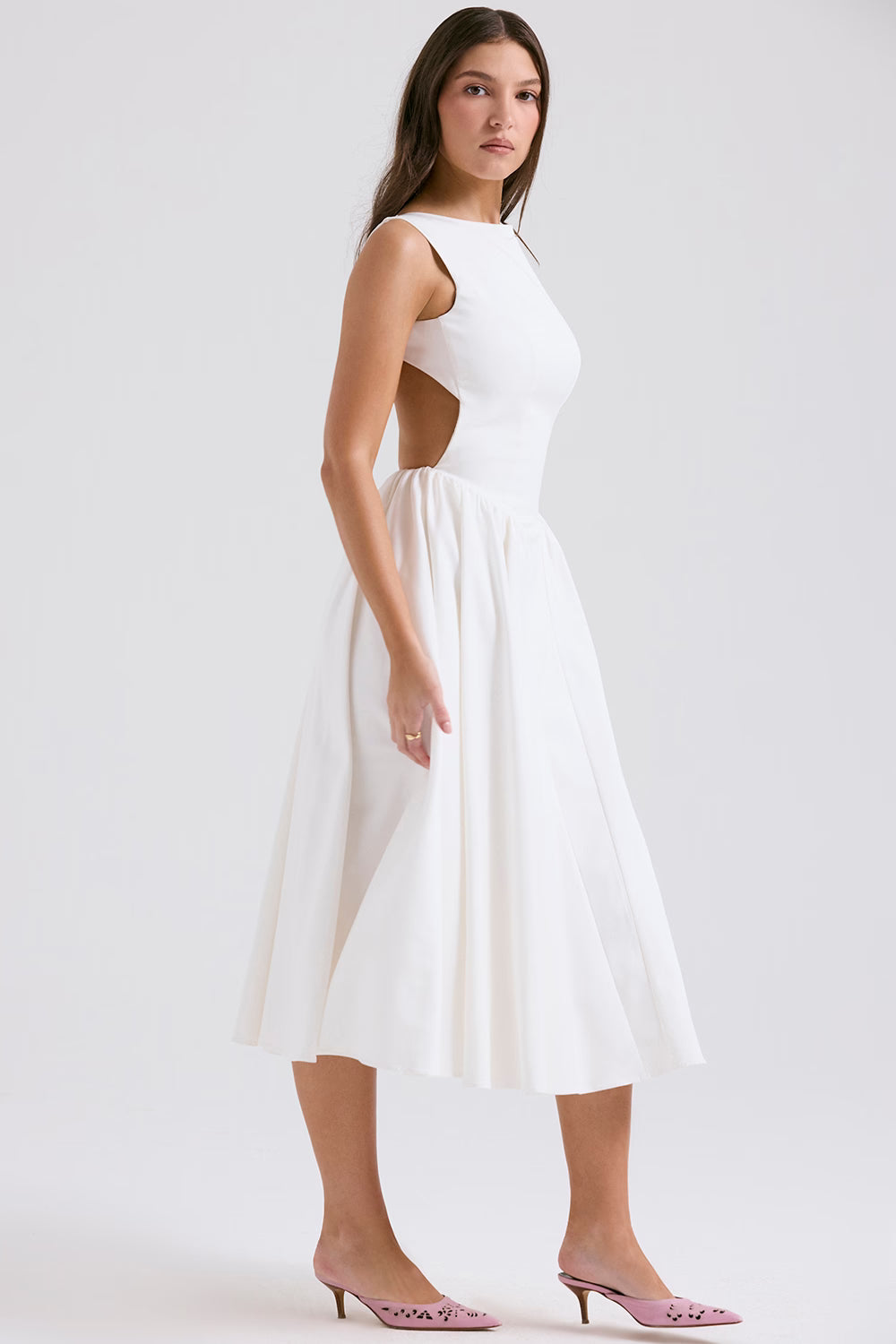 Susana — Vestido midi con espalda descubierta