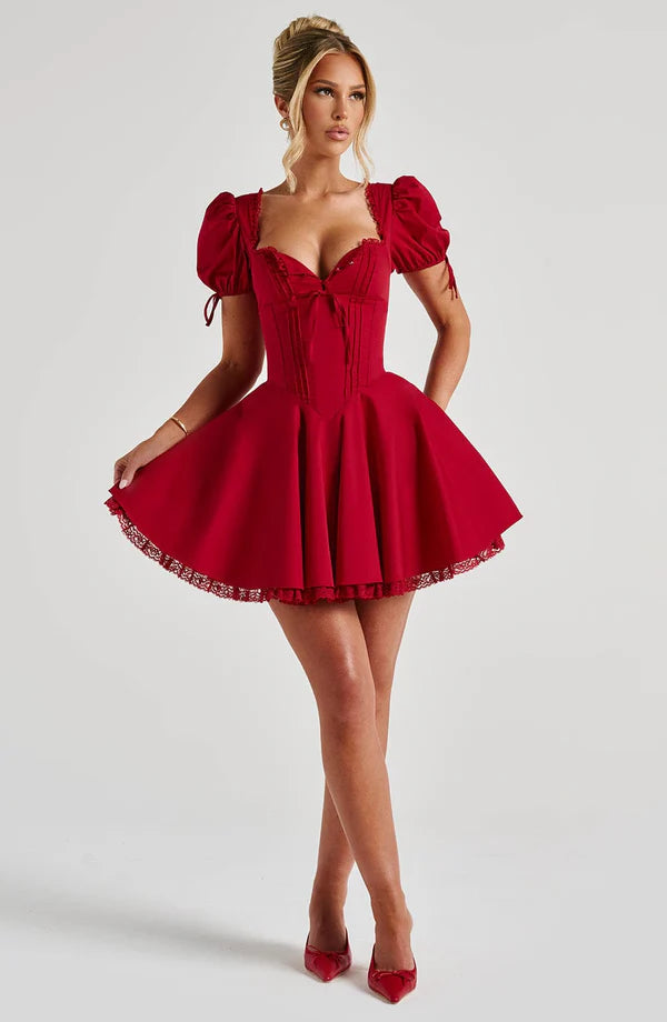 Tadea — Vestido mini corset con lazos