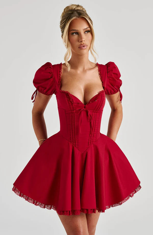 Tadea — Vestido mini corset con lazos