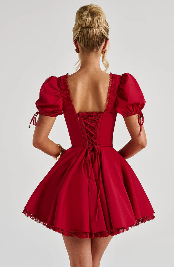 Tadea — Vestido mini corset con lazos