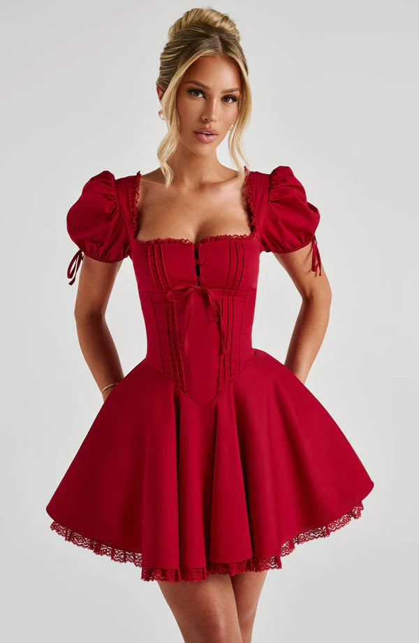 Tadea — Vestido mini corset con lazos