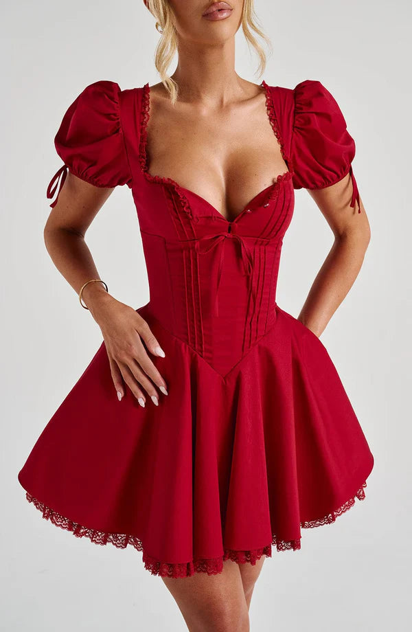 Tadea — Vestido mini corset con lazos