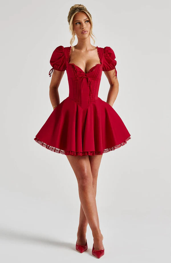 Tadea — Vestido mini corset con lazos