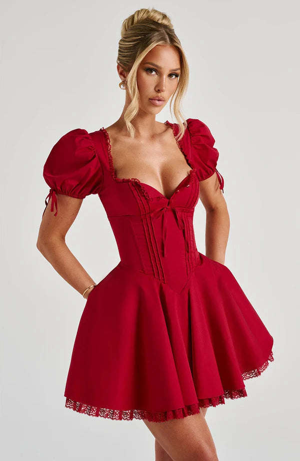 Tadea — Vestido mini corset con lazos