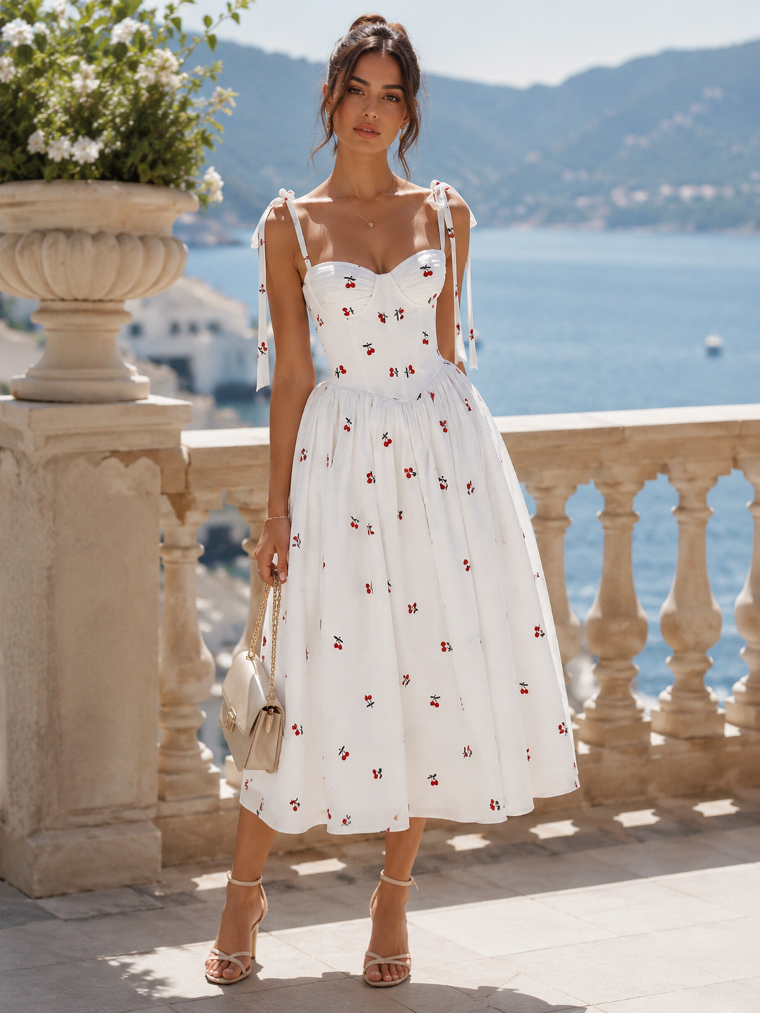 Tamara — Vestido midi con lazos