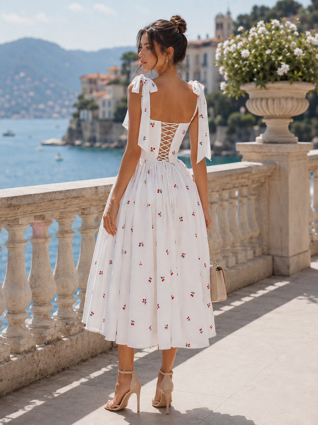 Tamara — Vestido midi con lazos