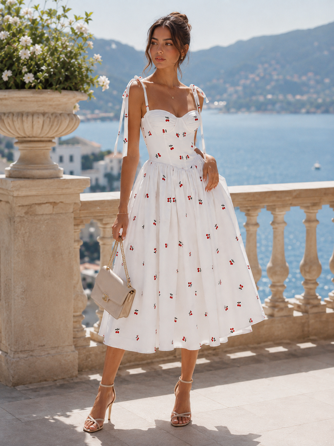 Tamara — Vestido midi con lazos