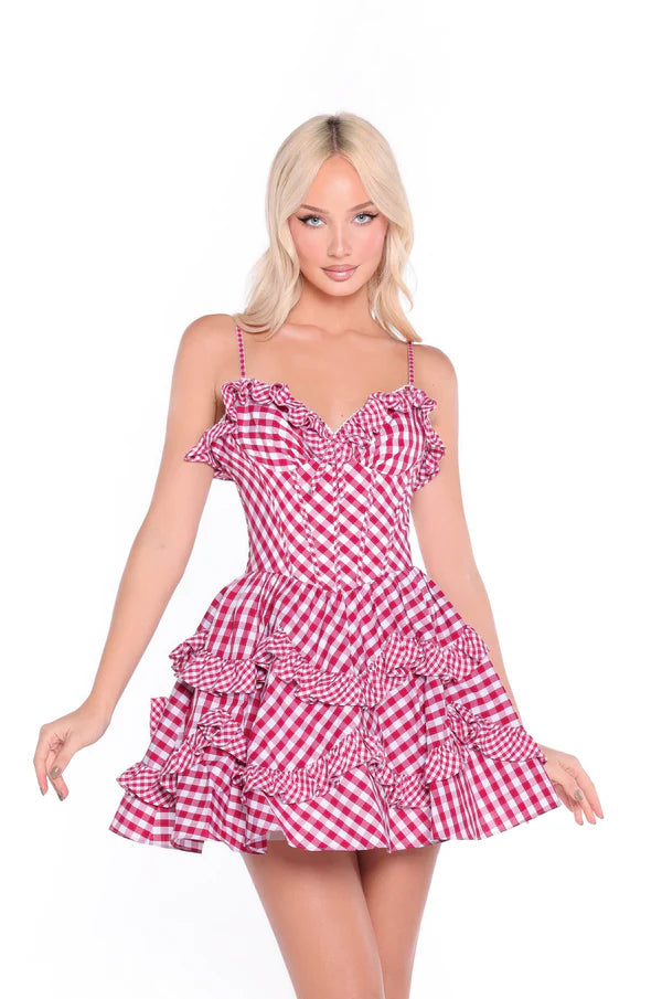 Vanesa — Vestido mini con volantes