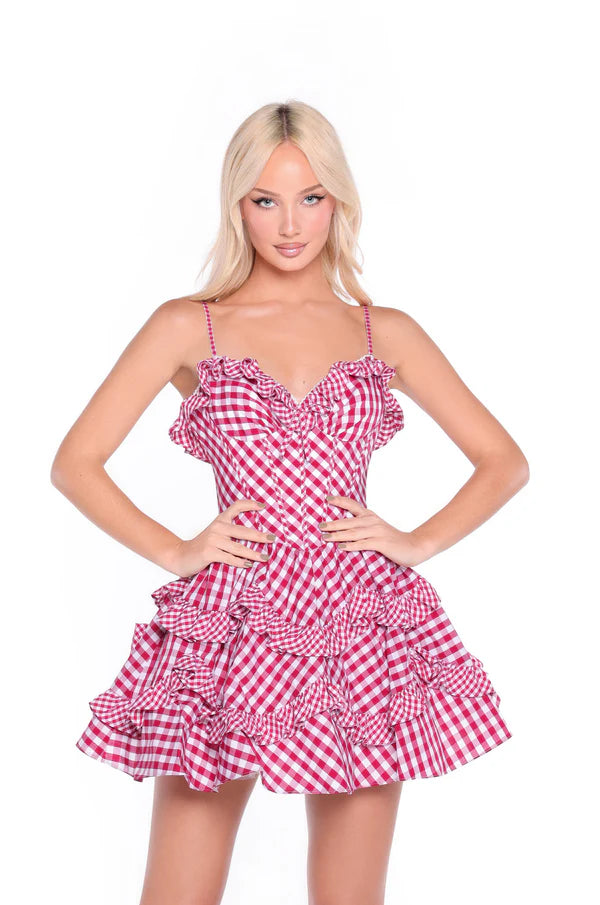 Vanesa — Vestido mini con volantes