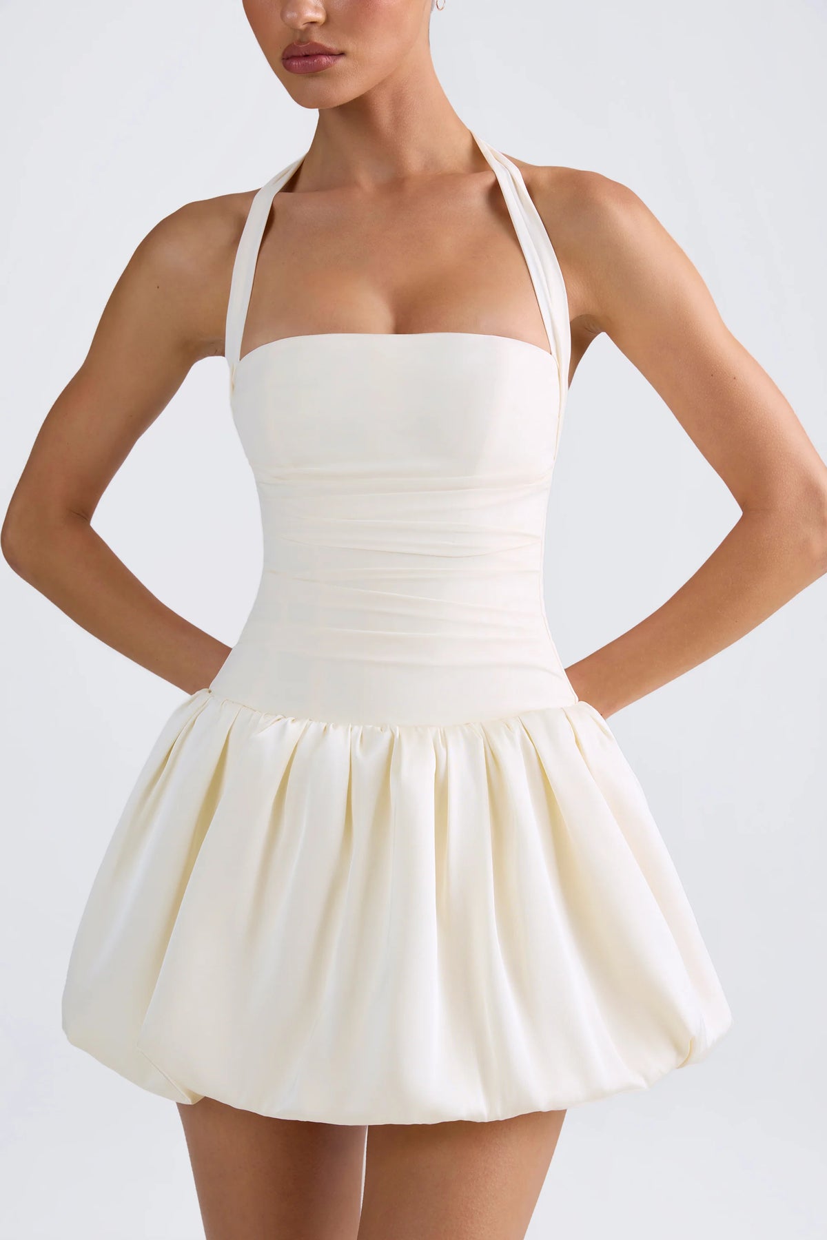 Velia — Vestido mini corset falda globo