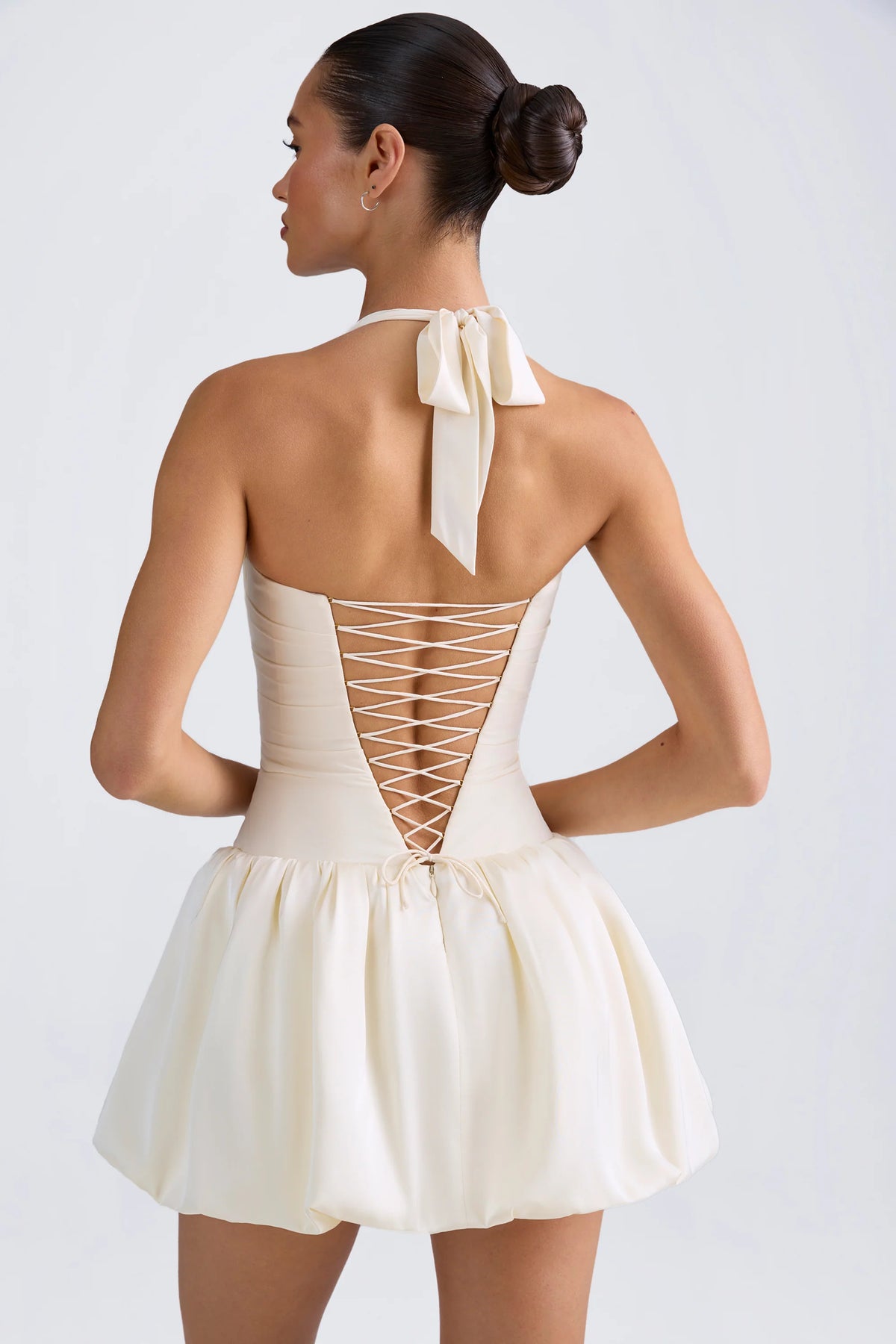 Velia — Vestido mini corset falda globo