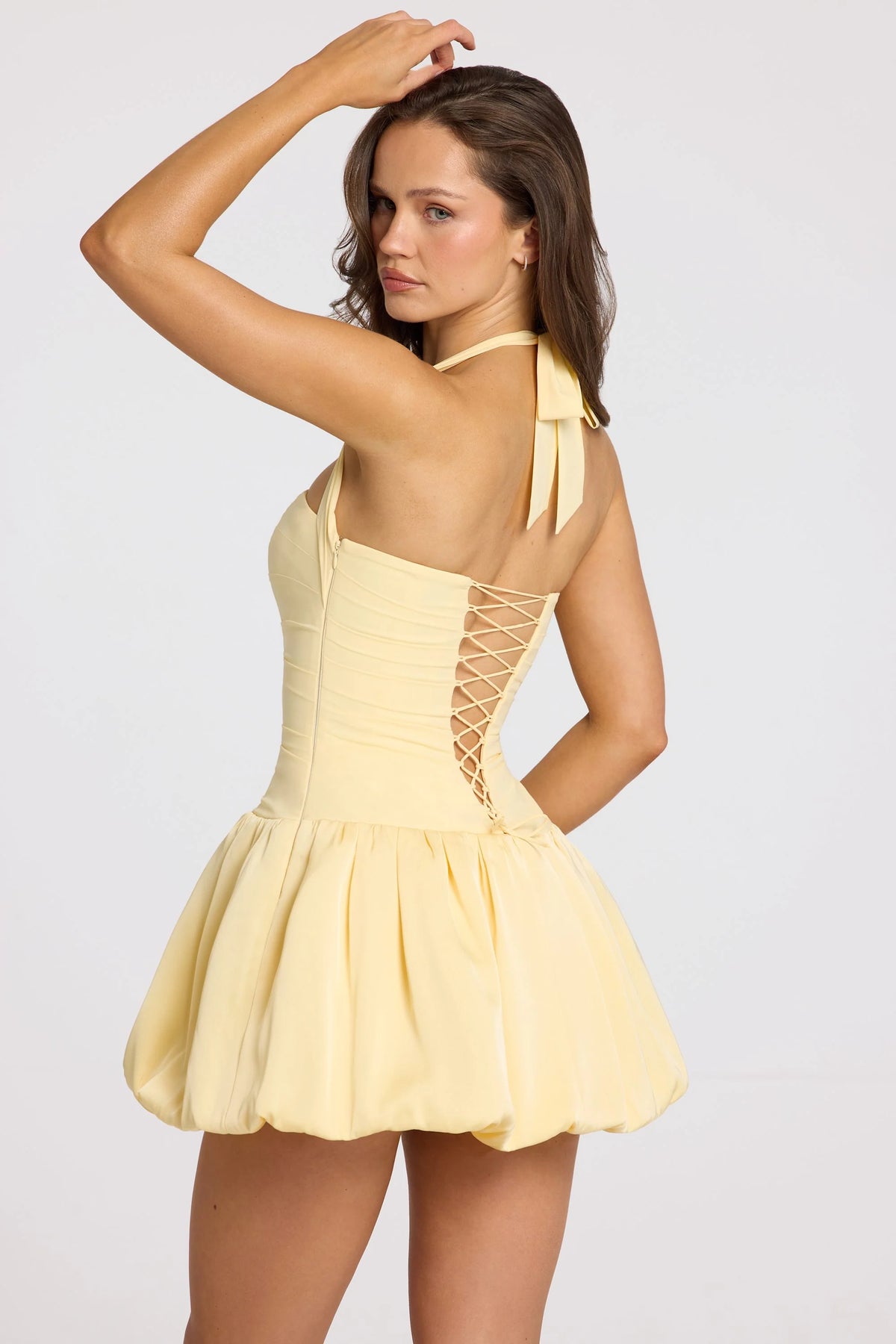 Velia — Vestido mini corset falda globo
