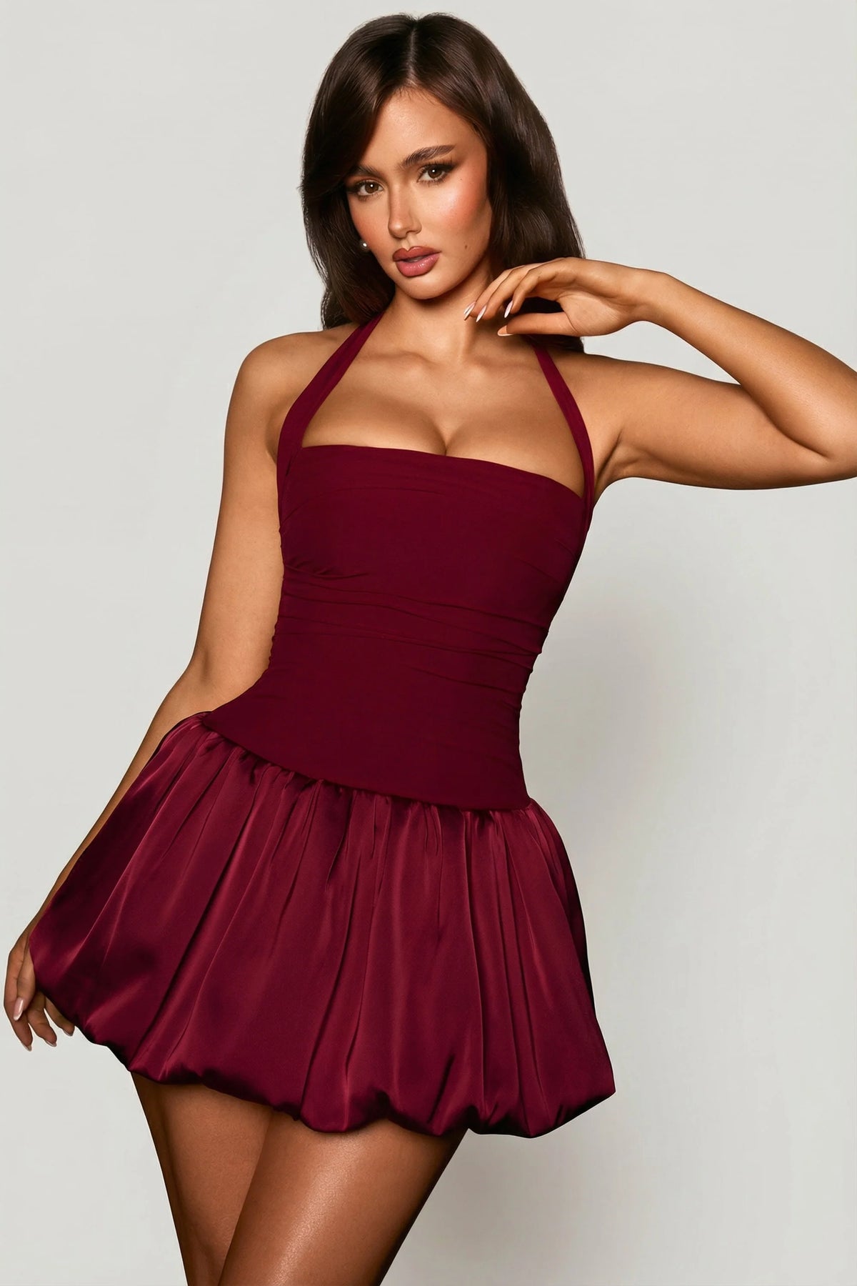 Velia — Vestido mini corset falda globo