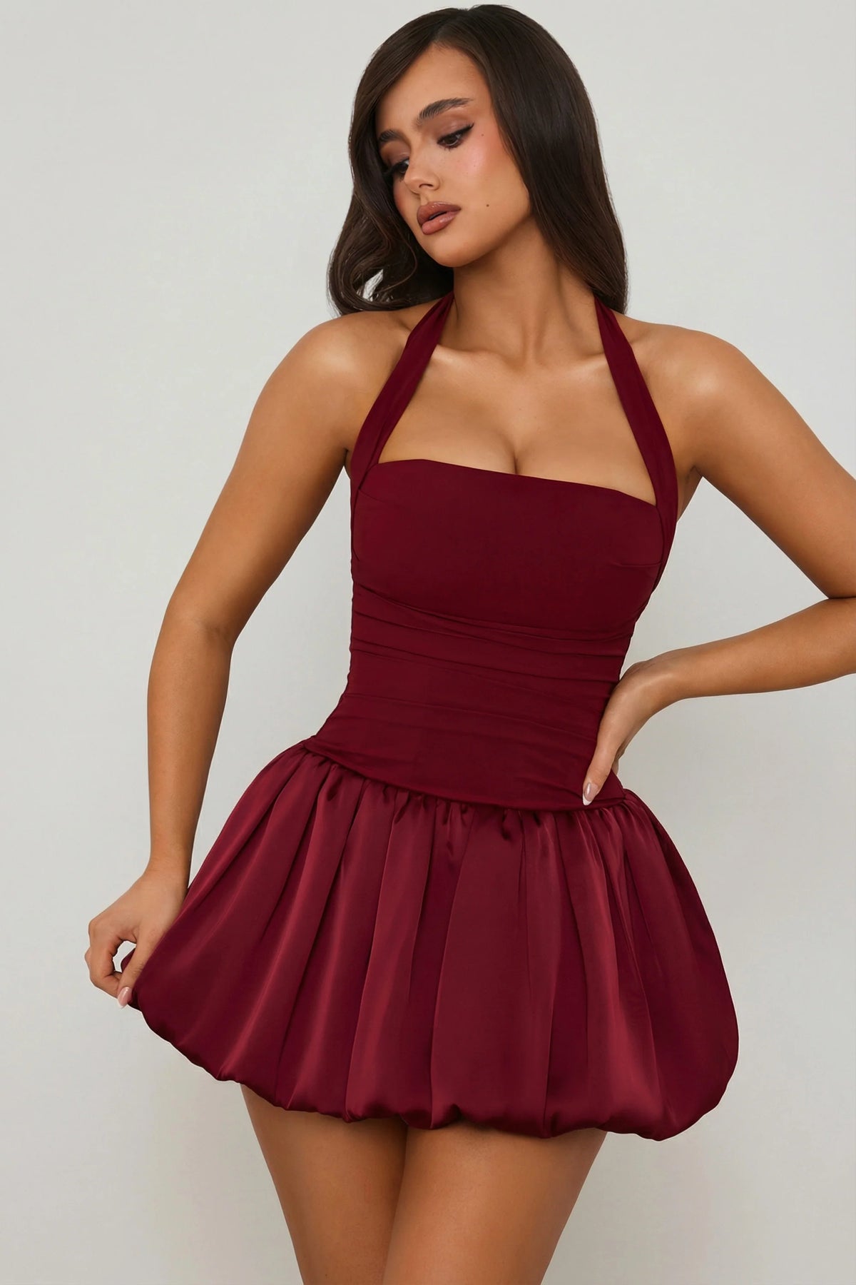 Velia — Vestido mini corset falda globo