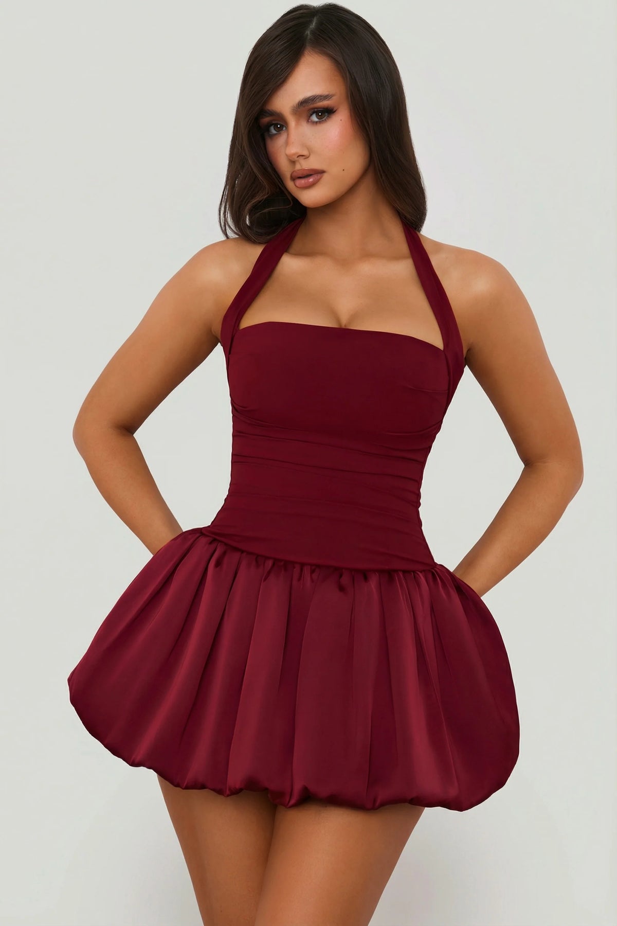Velia — Vestido mini corset falda globo