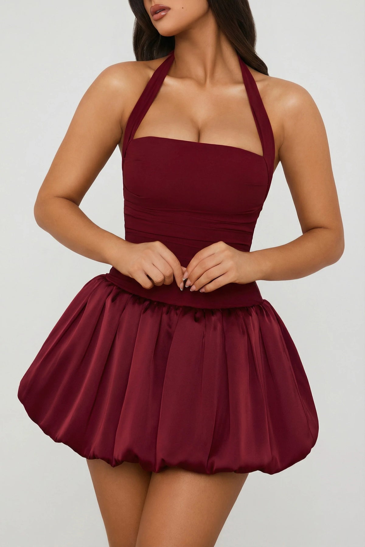 Velia — Vestido mini corset falda globo