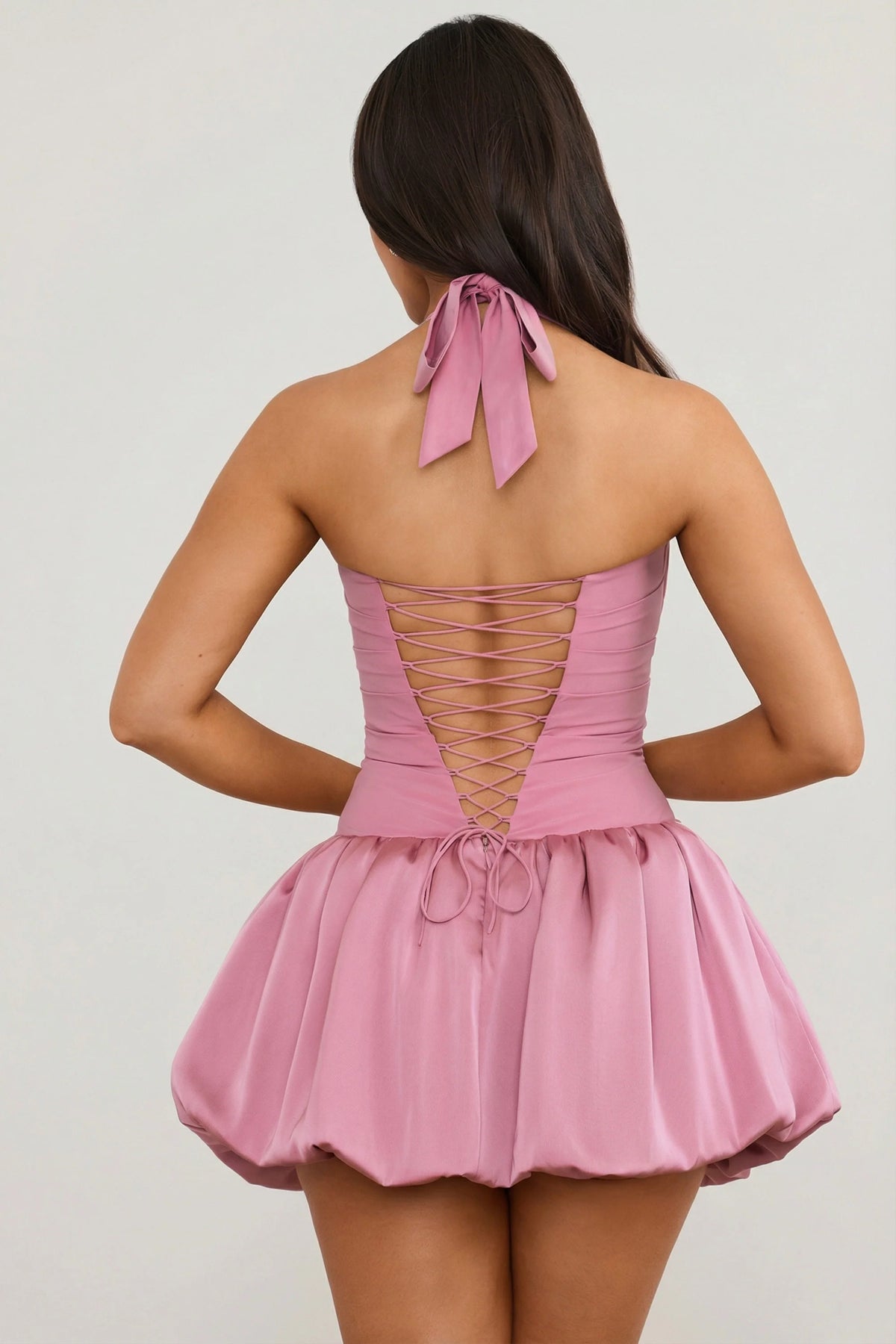Velia — Vestido mini corset falda globo