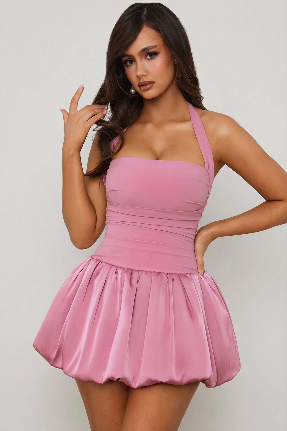 Velia — Vestido mini corset falda globo